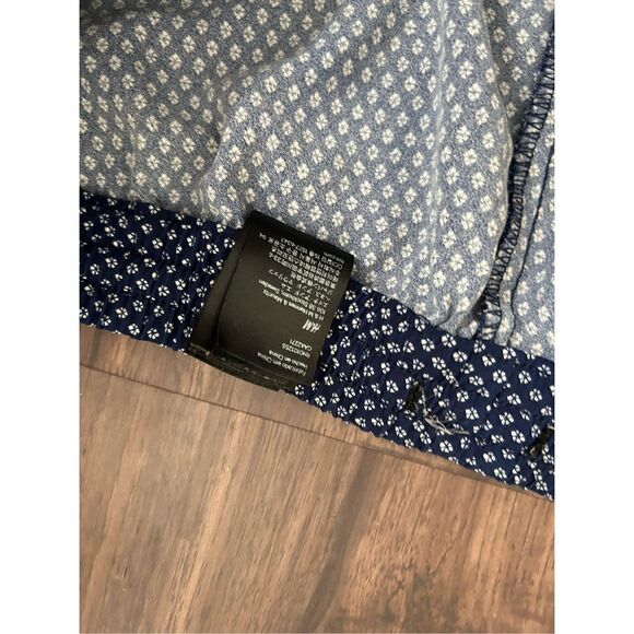 H&M Blue Elastic Drawstring Waist Harem Pants with Pockets, Sz Large - Picture 6 of 8